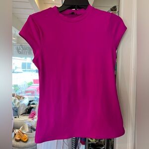 Express Fuchsia Short Sleeve Top